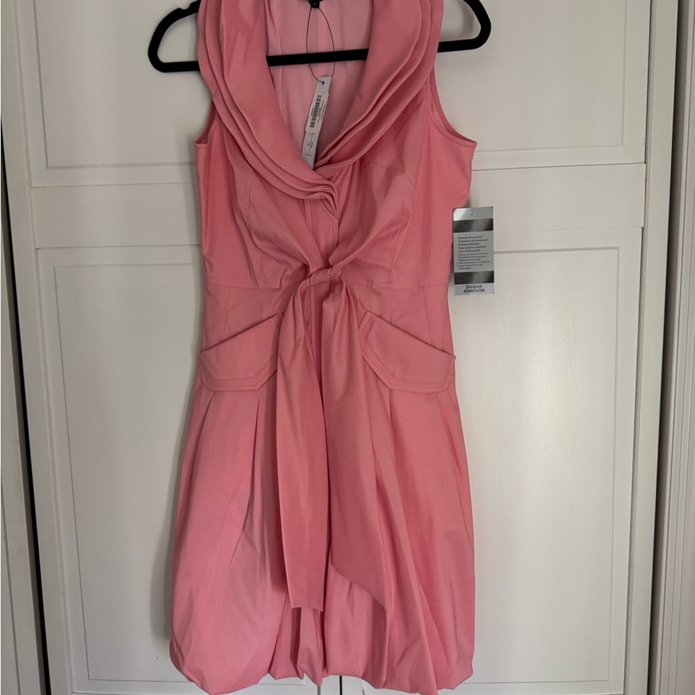 Samuel Dong Pink Tie Front Dress